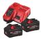 Енергокомплект Li-Ion MILWAUKEE, M18 FORGENRG-802 (зарядний пристрій M12-18 FC, 2 акумулятори М18 FВ8 8Аг, картонне пакування) (4933498612)