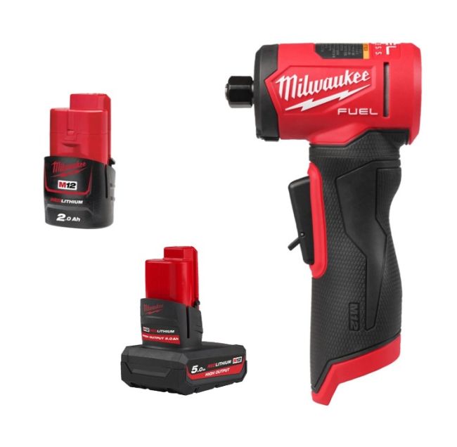 Шліфмашина кутова цангова акумуляторна MILWAUKEE, M12 FDGA2-522B, діаметр цанг 6/8мм (зарядний пристрій С12 С, 1 акумулятор М12 (4933498980)
