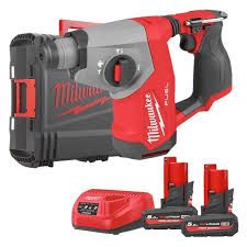 Перфоратор акумуляторний безщітковий SDS-PLUS MILWAUKEE, M12 FHAC16-502X, 1,15Дж (зарядний пристрій С12 С, 2 акумулятори М12 HB5 (4933499185)