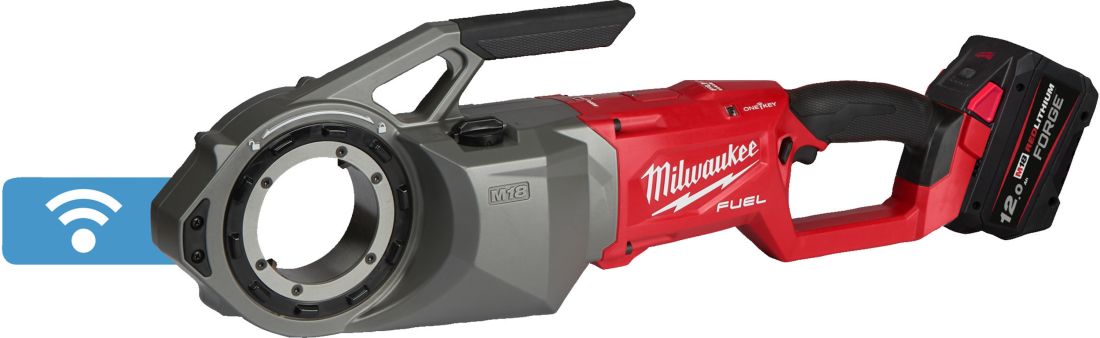 Інструмент різьбонарізний акумуляторний безщітковий MILWAUKEE M18 FPT2-121C (зарядний пристрій M12-18 FC, 1 акумулятор FB12 12Аг (4933499200)