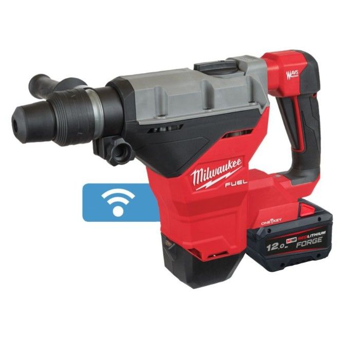 Перфоратор акумуляторний SDS-MAX MILWAUKEE, M18 FHM-121C, 11Дж (зарядний пристрій M12-18 FC, 1 акумулятор М18 FB12 12Аг, кейс) (4933499269)
