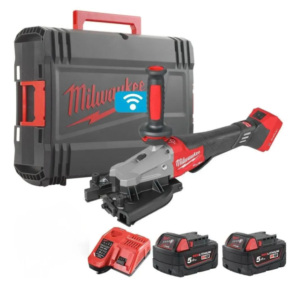 Різак арматури акумуляторний безщітковий MILWAUKEE M18FRBCO32-502X (зарядний пристрій M12-18 FC, 2 акумулятори М18 В5 5Аг, бічна (4933499367)