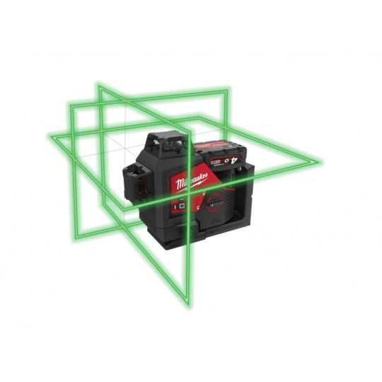 Нівелір лазерний акумуляторний 3D MILWAUKEE, M12 3PLSKIT-401P (ЗП + 1ак.Х4Аг + обладнання + PACKOUT) (4933499379)