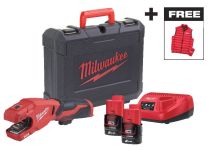 Труборіз акумуляторний по нержавіючій сталі MILWAUKEE, M12 PCSSMC-202C + жилет, (+ заряд.пристрій, 2 акум., HD кейс) (4933499464)