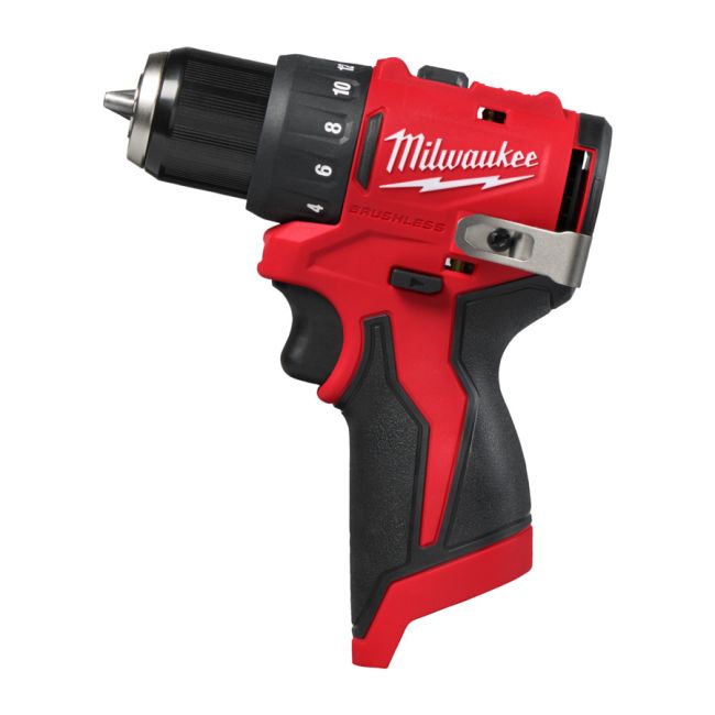 Дриль-шуруповерт акумуляторний безщітковий MILWAUKEE, M12 BLDDRC-0, 40Нм (каркас, кліпса для ременя, картонне пакування) (4933499683)
