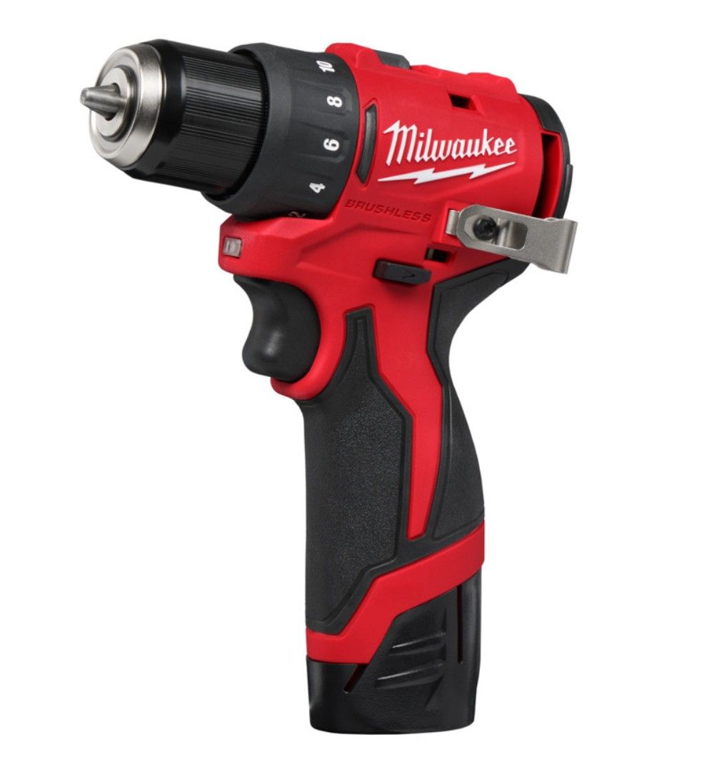 Дриль-шуруповерт акумуляторний безщітковий MILWAUKEE M12 BLDDRC-202C, 40Нм (зарядний пристрій С12, 2 акумулятори М12 В2 2Аг, клі (4933499686)