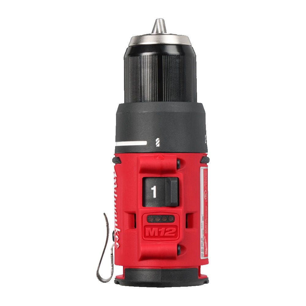 Дриль-шуруповерт акумуляторний MILWAUKEE M12 BLDDRC-402C, 40Нм (зарядний пристрій С12, 2 акумулятори М12 В4 4Аг, кліпса для реме (4933499688)