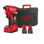 Шуруповерт ударний акумуляторний безщітковий 1/4'' HEX MILWAUKEE, M12 BLIDRC-202C, 124Нм (зарядний пристрій С12 С, 2 акумулятори (4933499690)