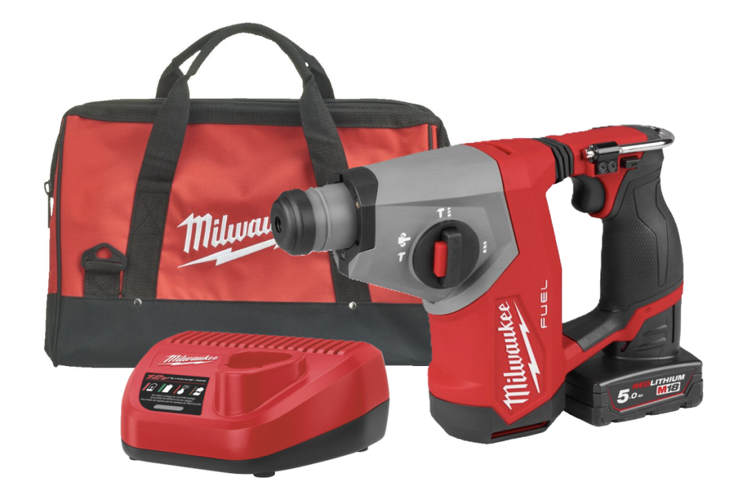 Перфоратор акумуляторний безщітковий SDS-PLUS MILWAUKEE, M12 FHAC16-501BRF, 1,15Дж (зарядний пристрій C12 C, 2 акумулятори M12 H (4933500781)