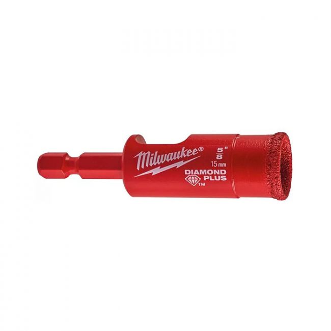 Коронка алмазна Diamond Plus MILWAUKEE, ?15мм (з хвостовиком) (49560513)
