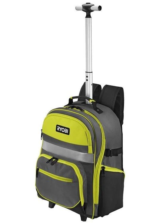 Рюкзак для інструменту RYOBI RSSBP2, 25л, на коліщатках, телескопічне руків'я, поліестер 600D (5132005344)
