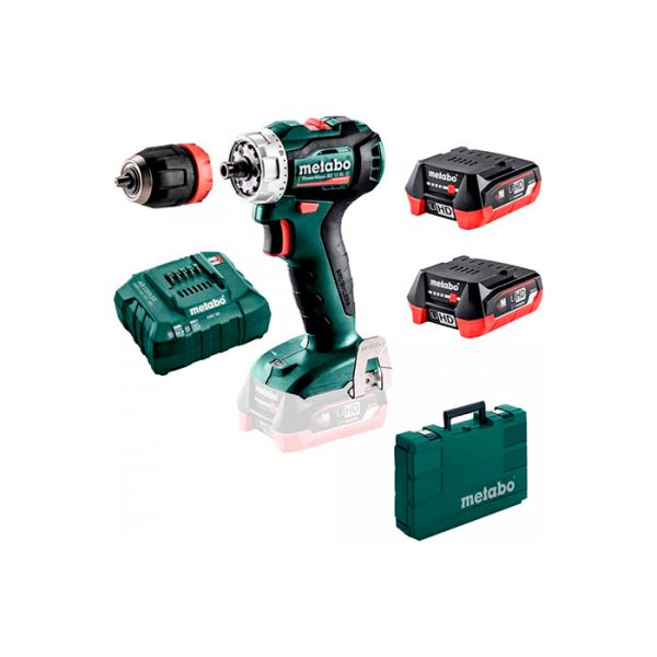 Акумуляторний шуруповерт Metabo POWERMAXX BS 12 BL Q, 2 акб 12 В LiHD 4.0 Ah, з/п, кейс (601039800)