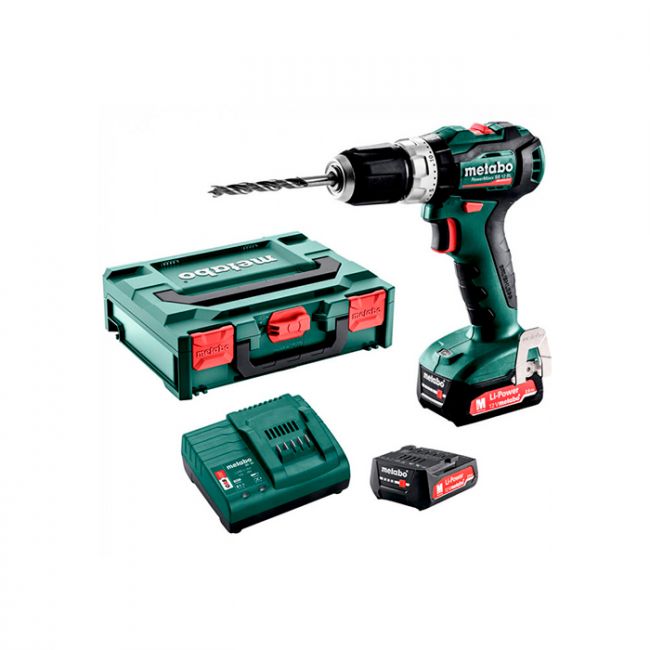 Акумуляторний ударний дриль Metabo POWERMAXX SB 12 BL, 2 акб 12 В Li-Power 2.0 Ah, з/п, кейс (601077500)