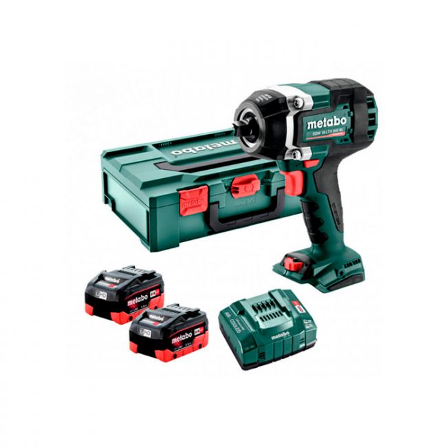 Акумуляторний ударний гайковерт Metabo SSW 18 LTX 800 BL, 2 акб 18 В LiHD 5.5 Ah, з/п, кейс (602403660)