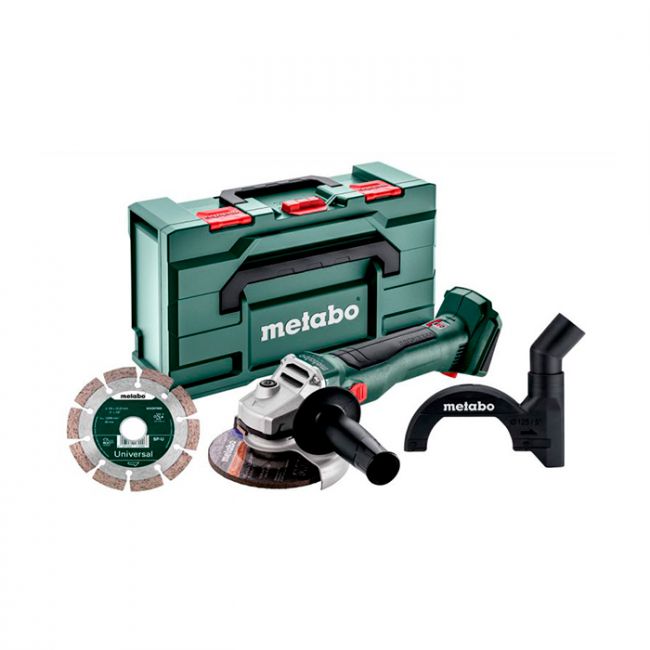 Акумуляторна болгарка Metabo W 18 L BL 9-125 Set Каркас MetaBox (691225000)