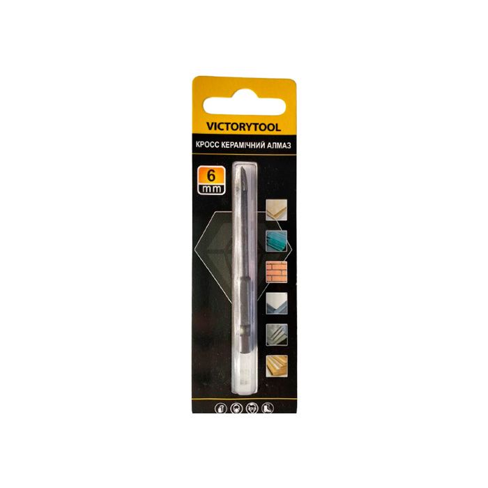Свердло по плитці з шестигранним хвостовик VICTORYTOOL 6 мм (К106)