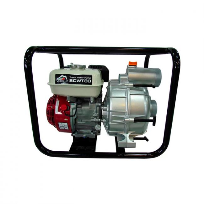 Мотопомпа бензинова Vulkan SCWT80H для брудної води з двигуном Honda GX 200 (81696)
