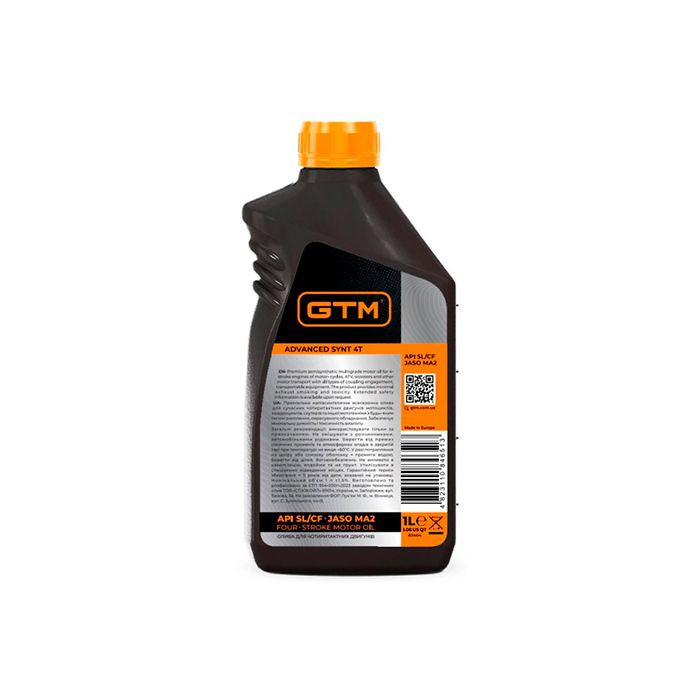Олива для чотиритактного двигуна GTM Advanced Synt 10W-40 1л (83404)