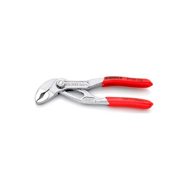 Високотехнологічні сантехнічні кліщі KNIPEX Cobra, хромовані 87 03 125