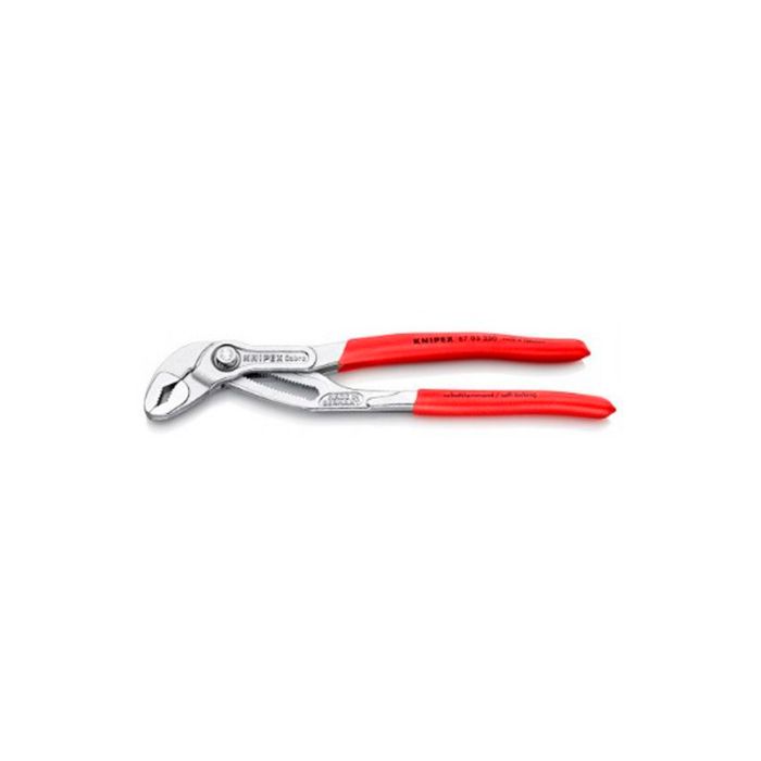 Високотехнологічні сантехнічні кліщі KNIPEX Cobra, хромовані 87 03 300