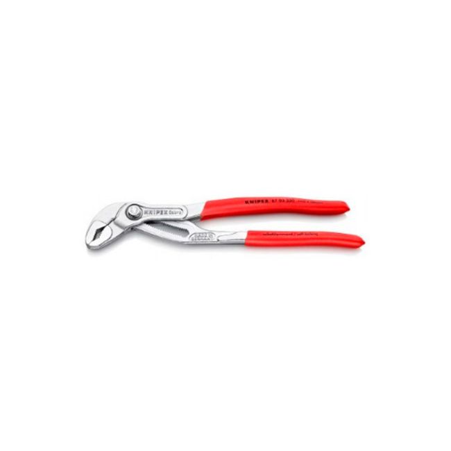 Високотехнологічні сантехнічні кліщі KNIPEX Cobra, хромовані 87 03 300