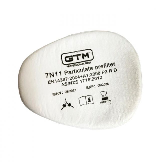 Фільтр протиаерозольний передфільтр GTM 7N11 P2 R D для захисних масок 1 шт 7N11 (872579)