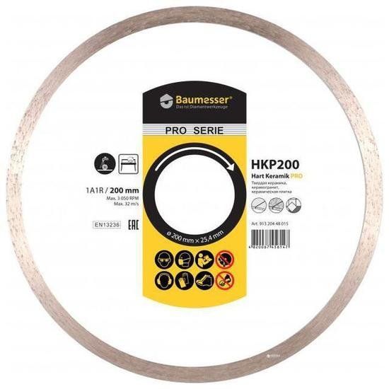 Коло алмазне відрізне Baumesser 1A1R 200x1.5x8.5x25.4 Hart Keramik PRO (91320448015)