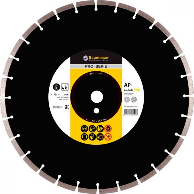 Диск алмазний по асфальту Baumesser 1A1RSS/C3 Asphalt Pro 450x25,4/11,5/32 мм (94320005028)