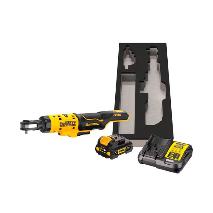 Гайкокрут кутовий - ключ-храповик акумуляторний безщітковий DeWALT DCF504L1G