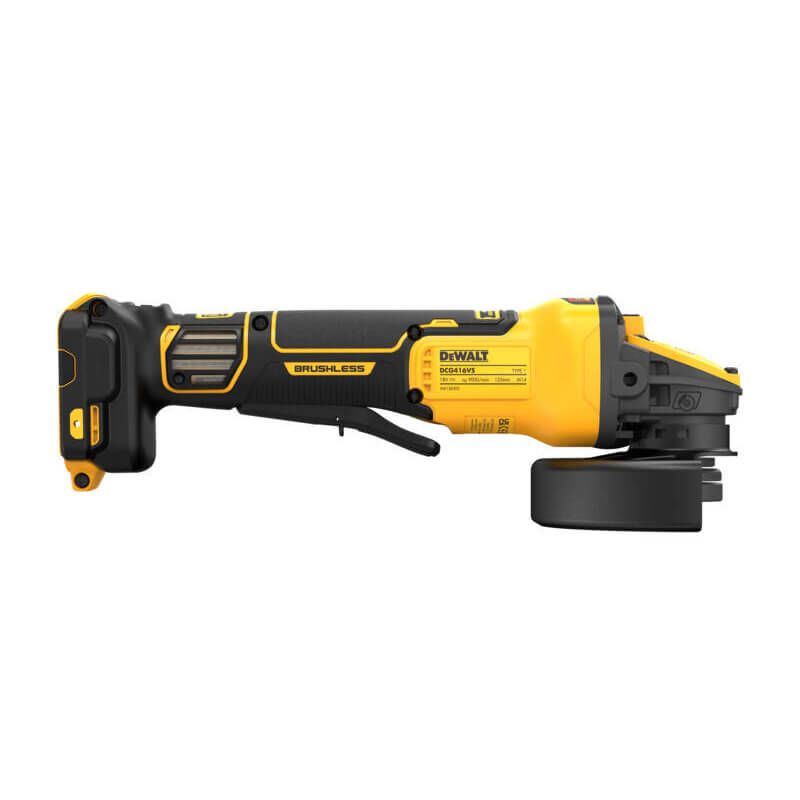 Шліфмашина кутова болгарка акумуляторна безщіткова DeWALT DCG416VSN