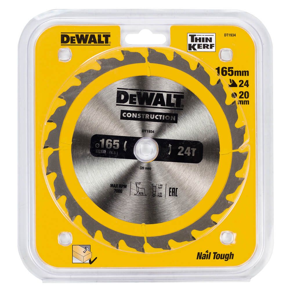 Диск пиляльний CONSTRUCTION DeWALT DT1934