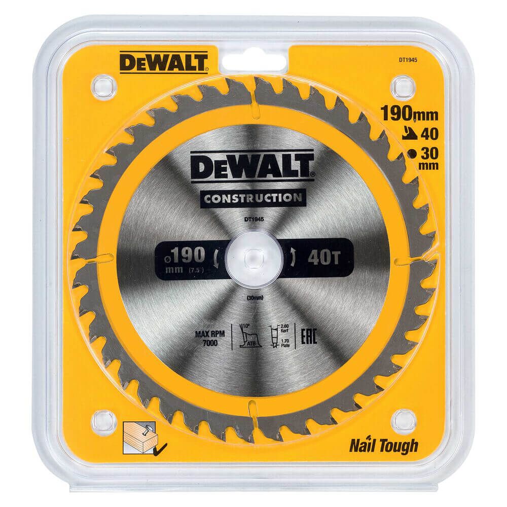 Диск пиляльний СONSTRUCTION DeWALT DT1945