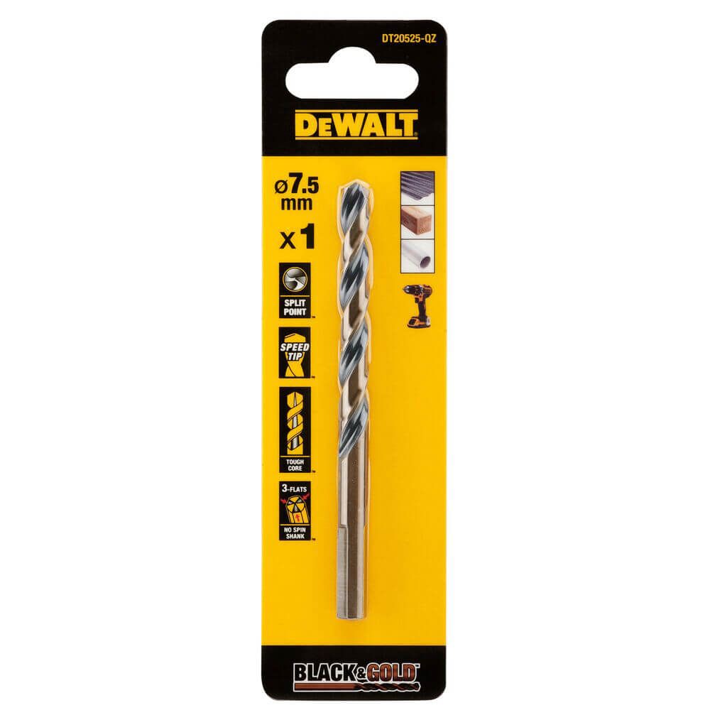 Свердло по металу Black & Gold DeWALT DT20525