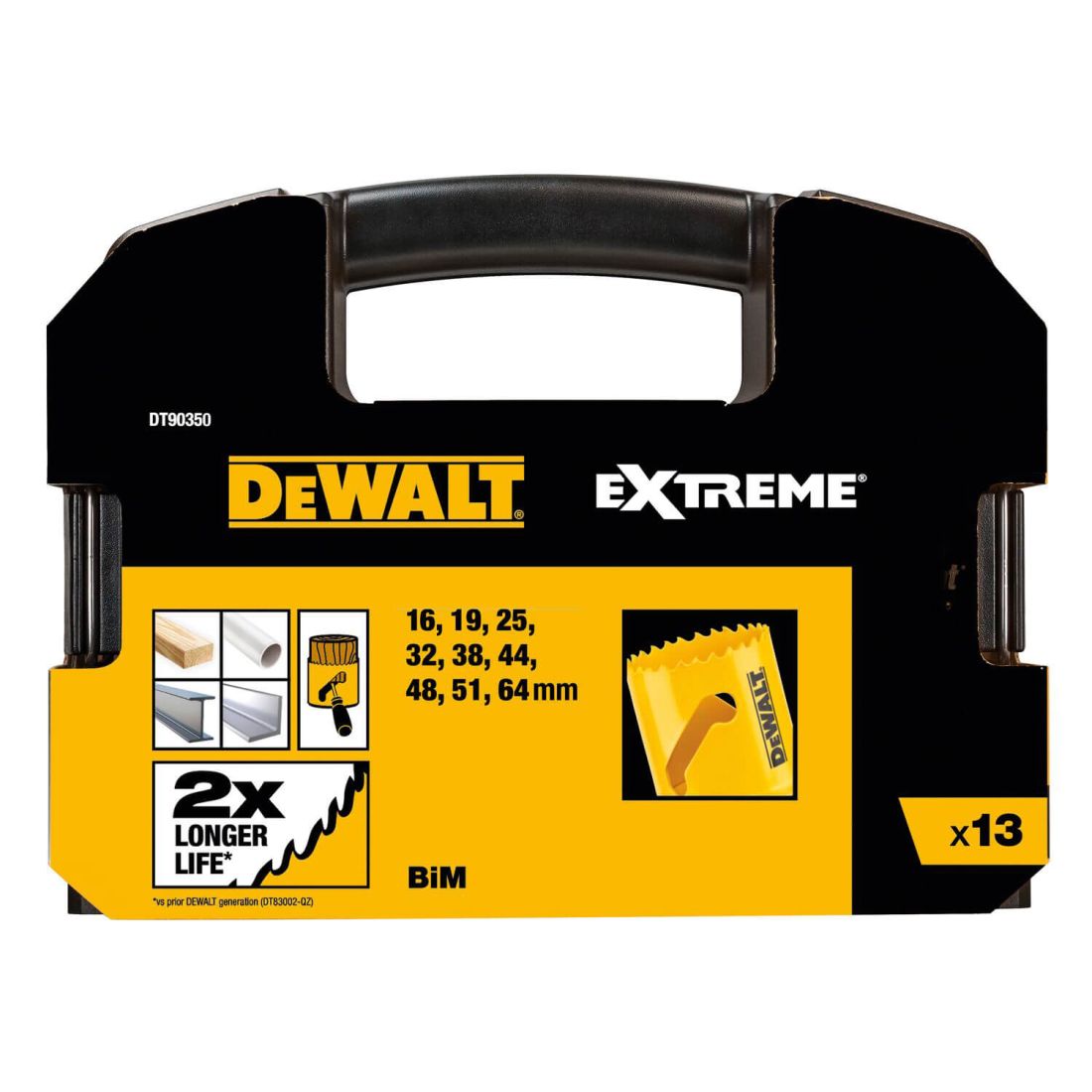 Набір коронок-ціфенборів DeWALT DT90350