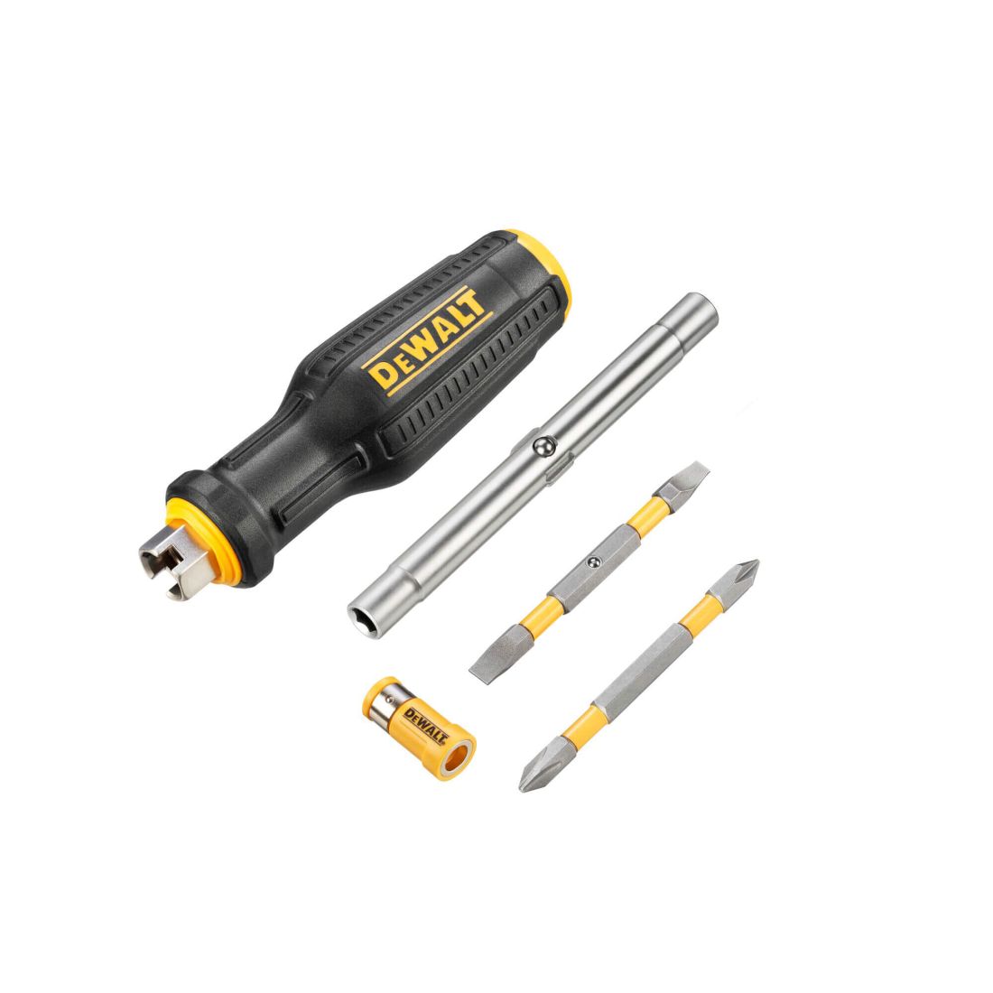 Викрутка - набір FULL FIT 6 Way з двома змінними бітами DeWALT DWHT66569-0