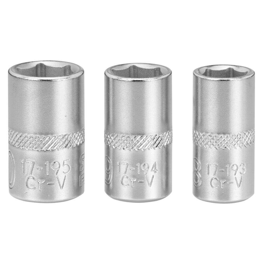 Набір торцевих головок 1/4 Maxi Drive, із шестигранним профілем, 3 шт: 8, 9, 10 мм STANLEY FMMT17091-0