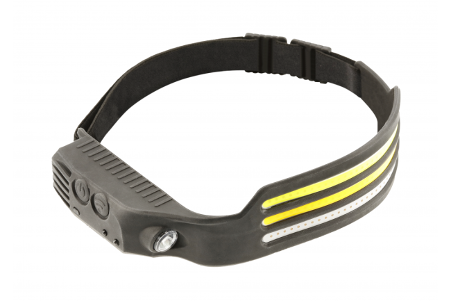 HOEGERT Налобний ліхтар світлодіодний COB SMD USB, 10 функцій (HT1E427)