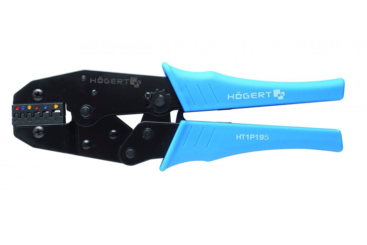 HOEGERT Кліщі для обпресування тонкостінних муфт 0.5-6.0 мм2 (20-10 AWG) (HT1P195)