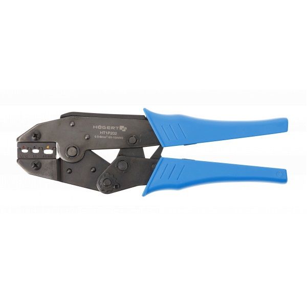 HOEGERT Кліщі для обпресування ізольованих клем 0,5-6 мм2 (20-10AWG) (HT1P202)