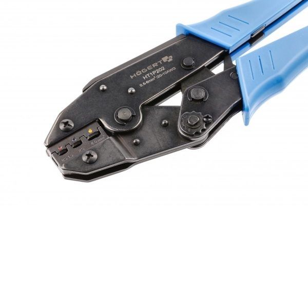 HOEGERT Кліщі для обпресування ізольованих клем 0,5-6 мм2 (20-10AWG) (HT1P202)