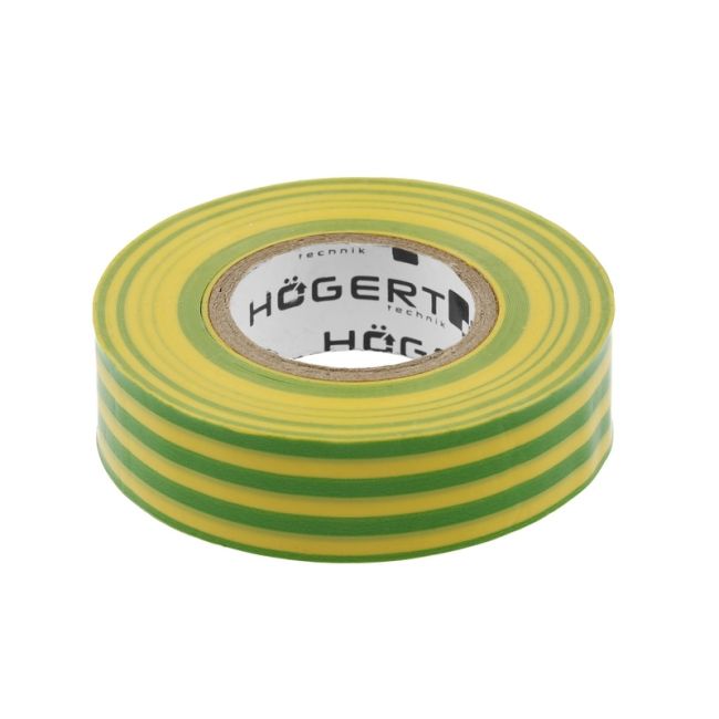 HOEGERT Ізоляційна стрічка ПВХ, жовто-зелена (HT1P286)