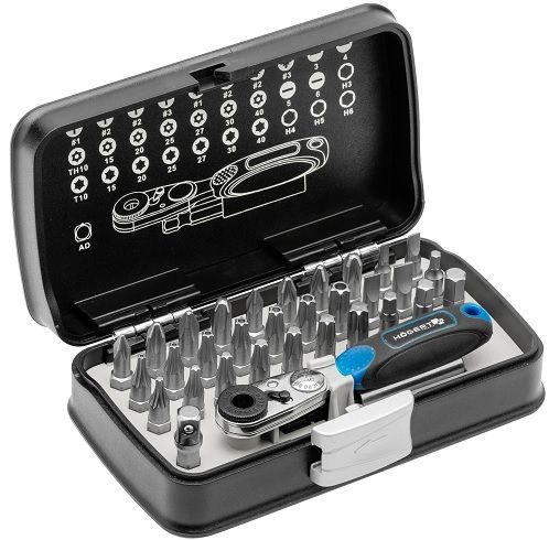 HOEGERT Набір біт з тріскачкою 1/4" 33 шт (HT1R460)