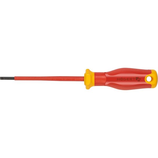 HOEGERT Хрестова викрутка, PZ1/SL5 80 мм, 1000 В, тонка, S2 (HT1S976-1)