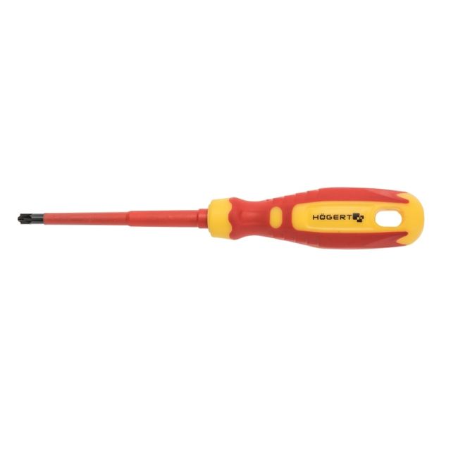 HOEGERT Викрутка діелектрична плоско-хрестова, PZ1 / SL5 100 мм, 1000 V, SLIM, CrMo (HT1S976)