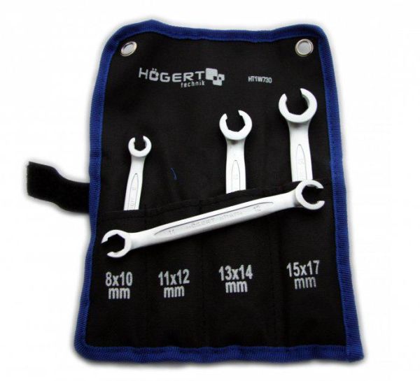 HOEGERT Набір накидних напіввідкритих ключів,8-17 мм, 4 шт (HT1W730)