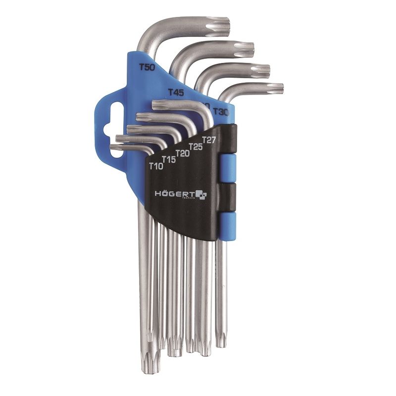 HOEGERT Набір ключів TORX CrV , 9 шт (HT1W814)