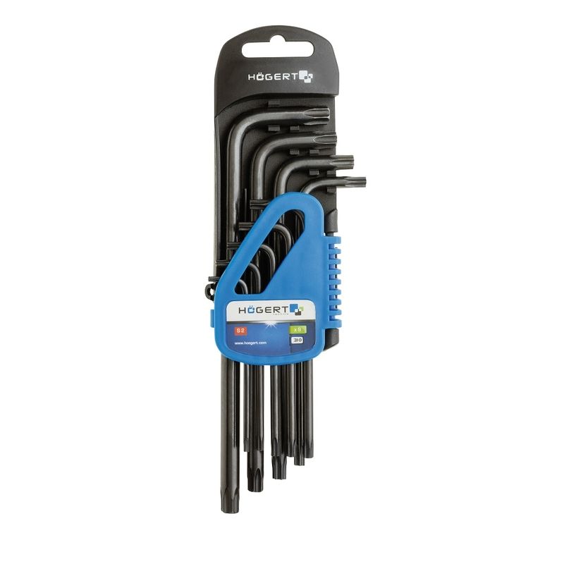 HOEGERT Набір ключів TORX, 9 шт довгих (HT1W816)