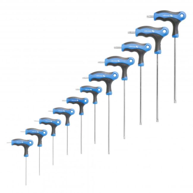 HOEGERT Набір ключів Torx T-подібних 10 шт (HT1W881)