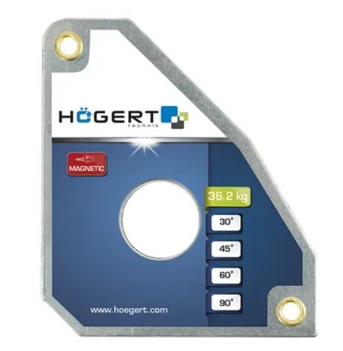 HOEGERT Магнітний кутник для зварювання 36,2кг 198х123х25 мм (HT3B660)