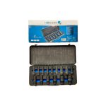 HOEGERT Набір торцевих ударних головок, 1/2", 15 шт, CrMo, довгі (HT4R049)